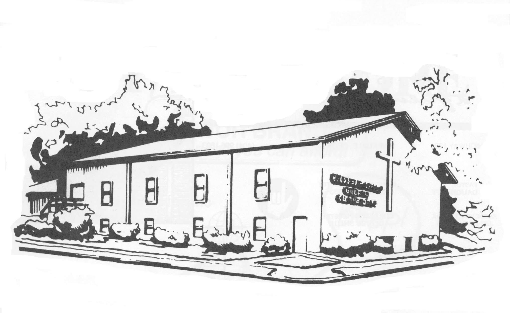 Historic illustration of the Winnipeg Church of the Deaf building
